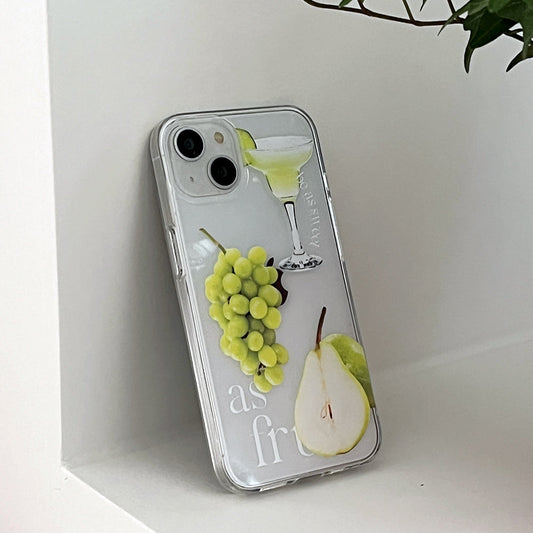 ｜Mademoment｜ Sweet Fruits Design Clear Phone Case (3 Types)