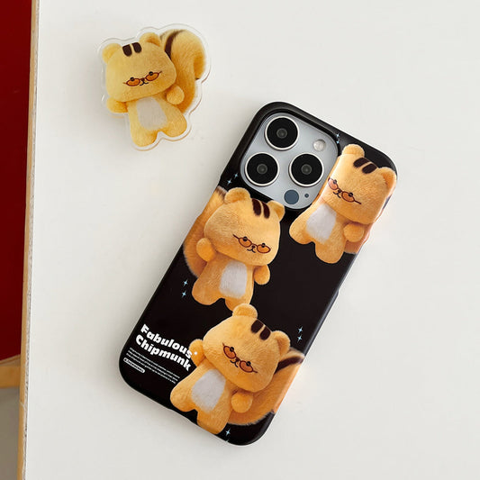 ｜THENINEMALL｜ Pattern Fabulous Chipmunk Hard Phone Case (2 types)