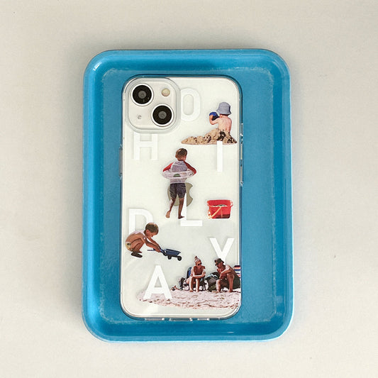 ｜Mademoment｜ Sand Play Design Clear Phone Case (3 Types)