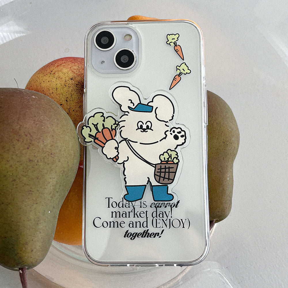 ｜Mademoment｜ Butty Market Design Clear Phone Case (4 Types)