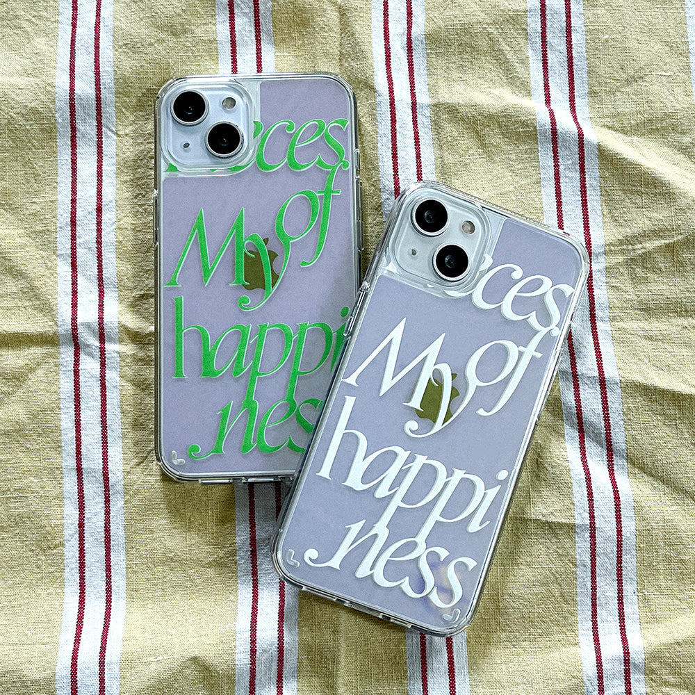 ｜Mademoment｜ Pieces Of Lettering Design Glossy Mirror Phone Case