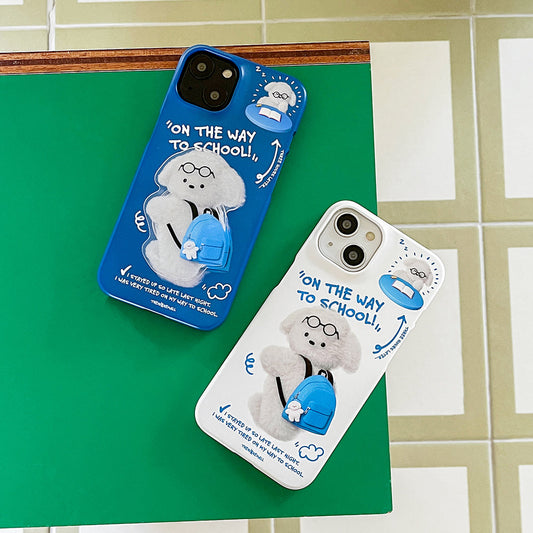 ｜THENINEMALL｜ Student Puppy Hard Phone Case (2 types)