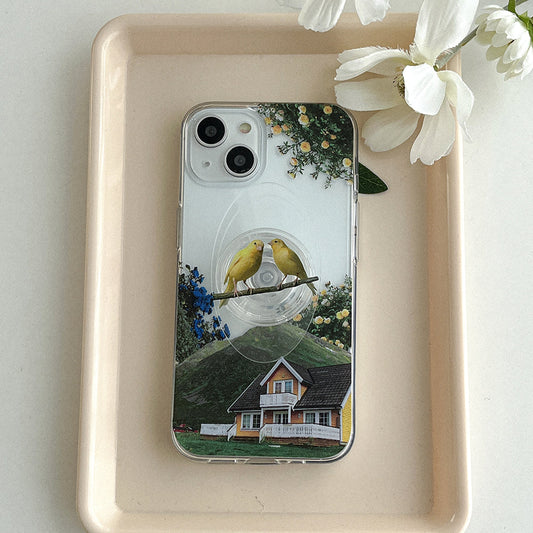 ｜Mademoment｜ Summer Rose Design Clear Phone Case (3 Types)