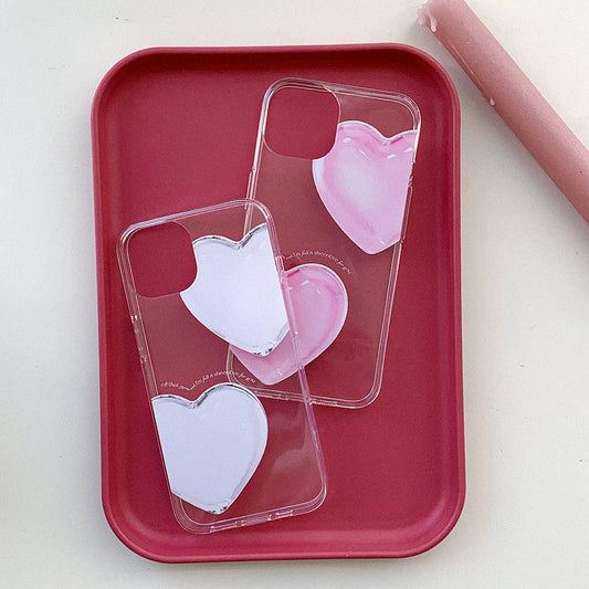 ｜Mademoment｜ Pure Love Design Clear Phone Case (3 Types)