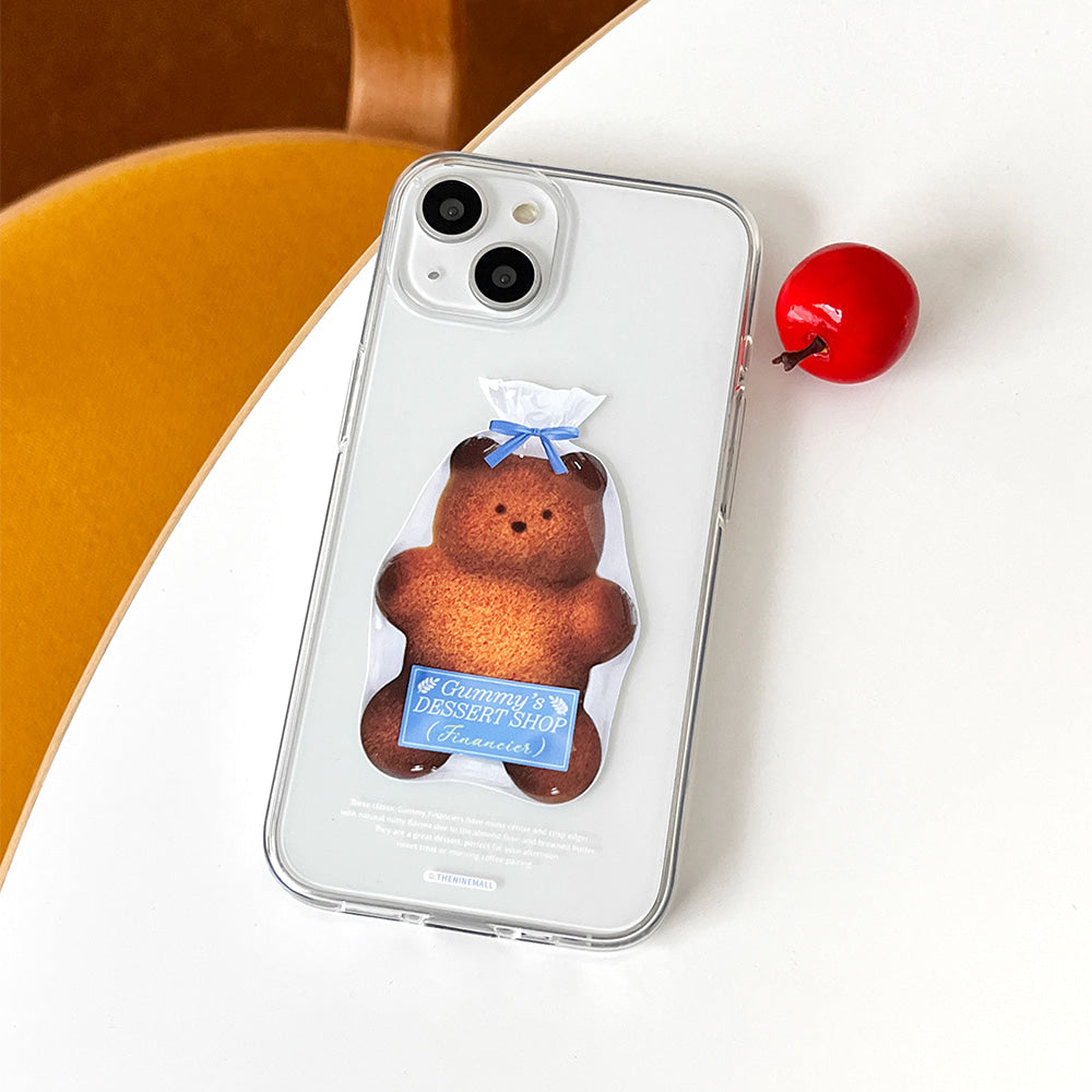 ｜THENINEMALL｜ Gummy Financier Clear Phone Case (3 types)