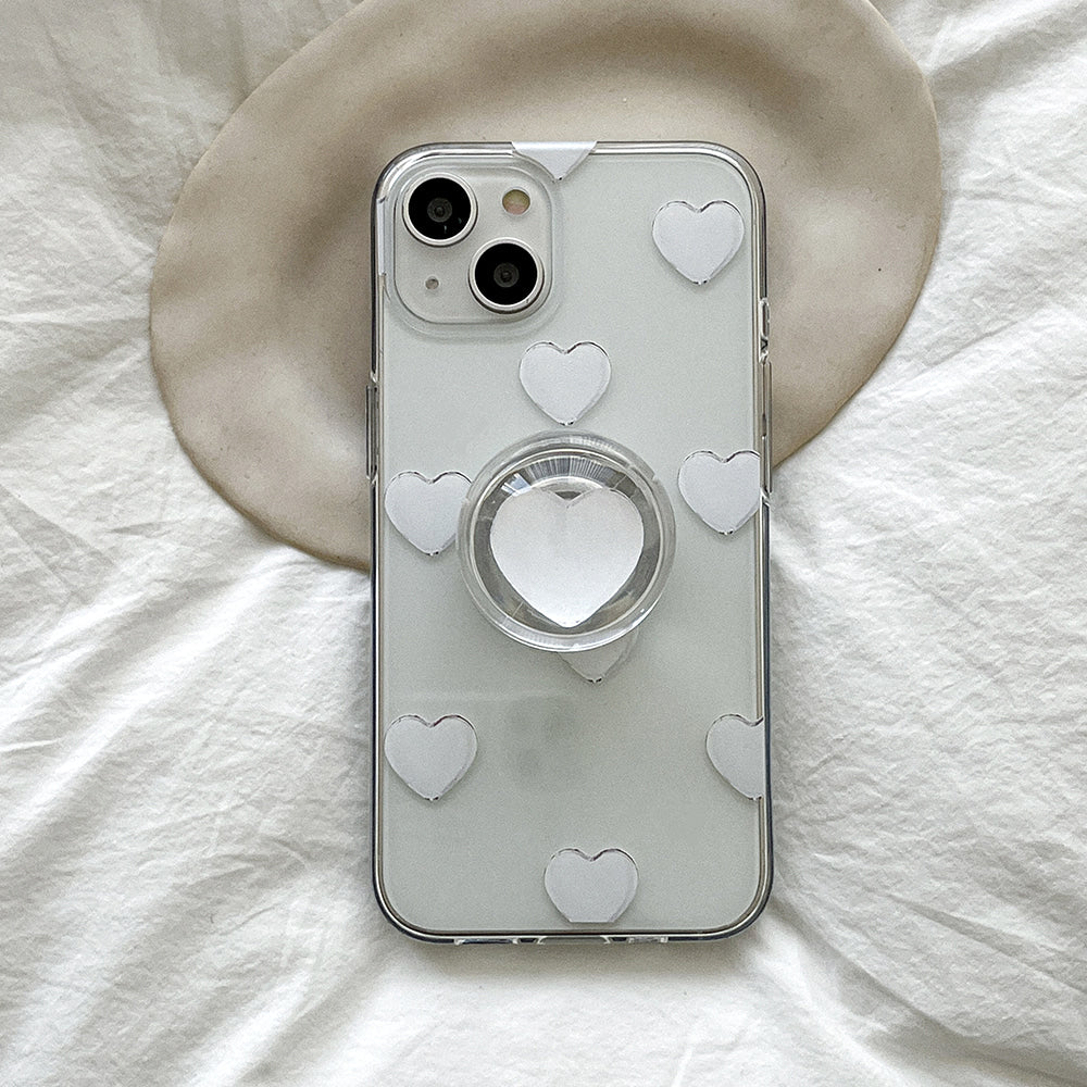 ｜Mademoment｜ Pure Love Pattern Design Clear Phone Case (3 Types)