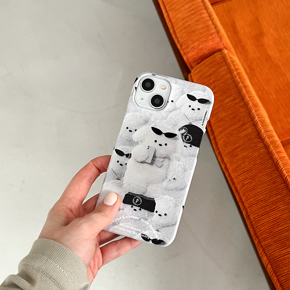 ｜THENINEMALL｜ Nice Puppy Pattern Hard Phone Case (2 types)