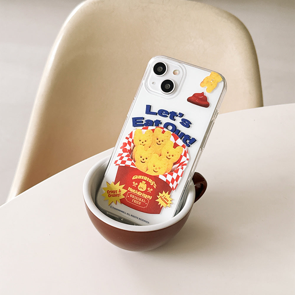 ｜THENINEMALL｜ Smile Gummy Fries Clear Phone Case (3 types)