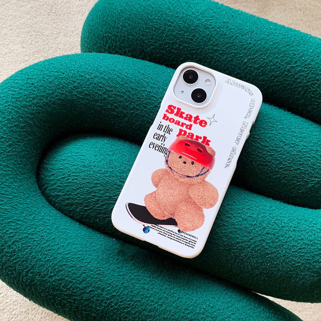 ｜THENINEMALL｜ Small Gummy Skateboarder Hard Phone Case (2 types)