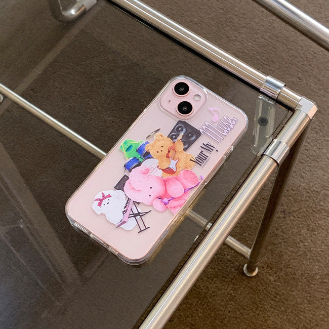 ｜THENINEMALL｜ Band Of Friends Clear Phone Case (3 types)