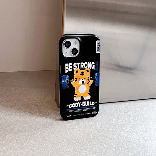 ｜THENINEMALL｜ Squat Hey Tiger Hard Phone Case (2 types)