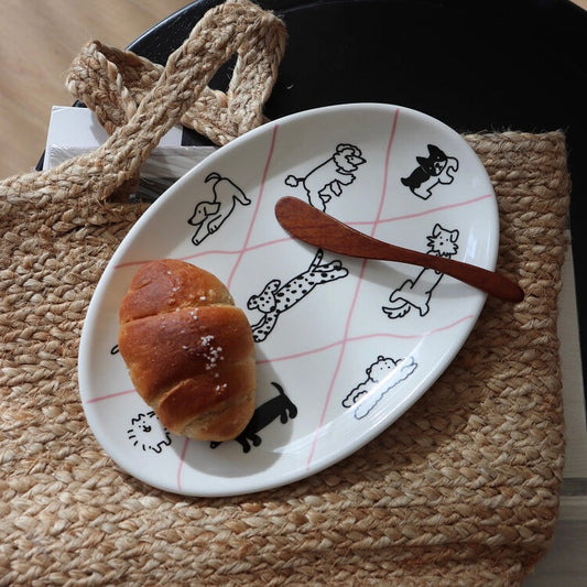 ｜hozumi｜ Dogs checked in Plate