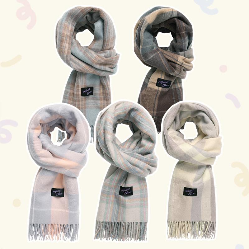 ｜Almostblue｜ BLUSH CHECK MUFFLER