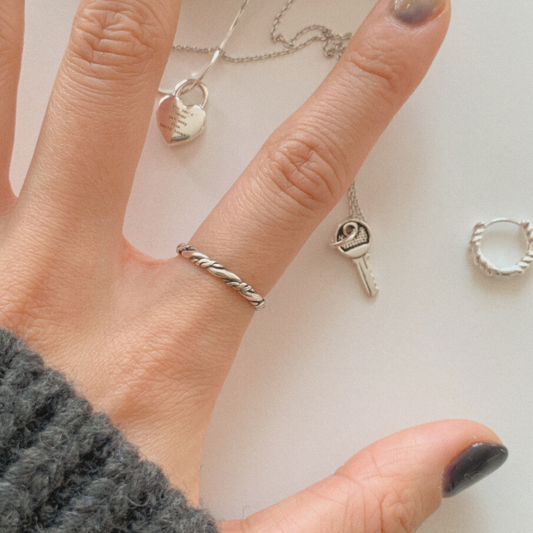 ｜DUNGEUREON｜｜925 silver｜ Rope Ring (3colour)