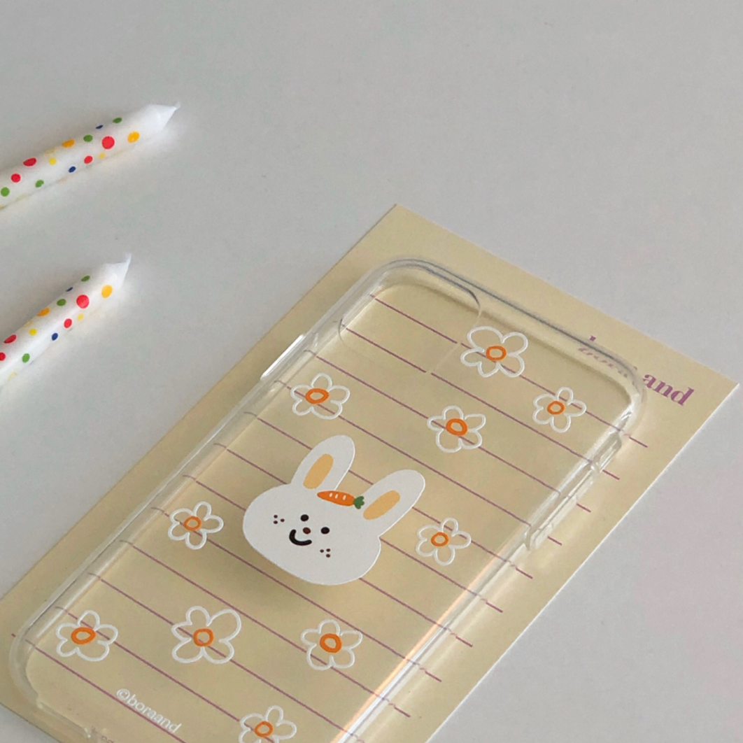 ｜bora and｜ Flower Bunny Jelly Case