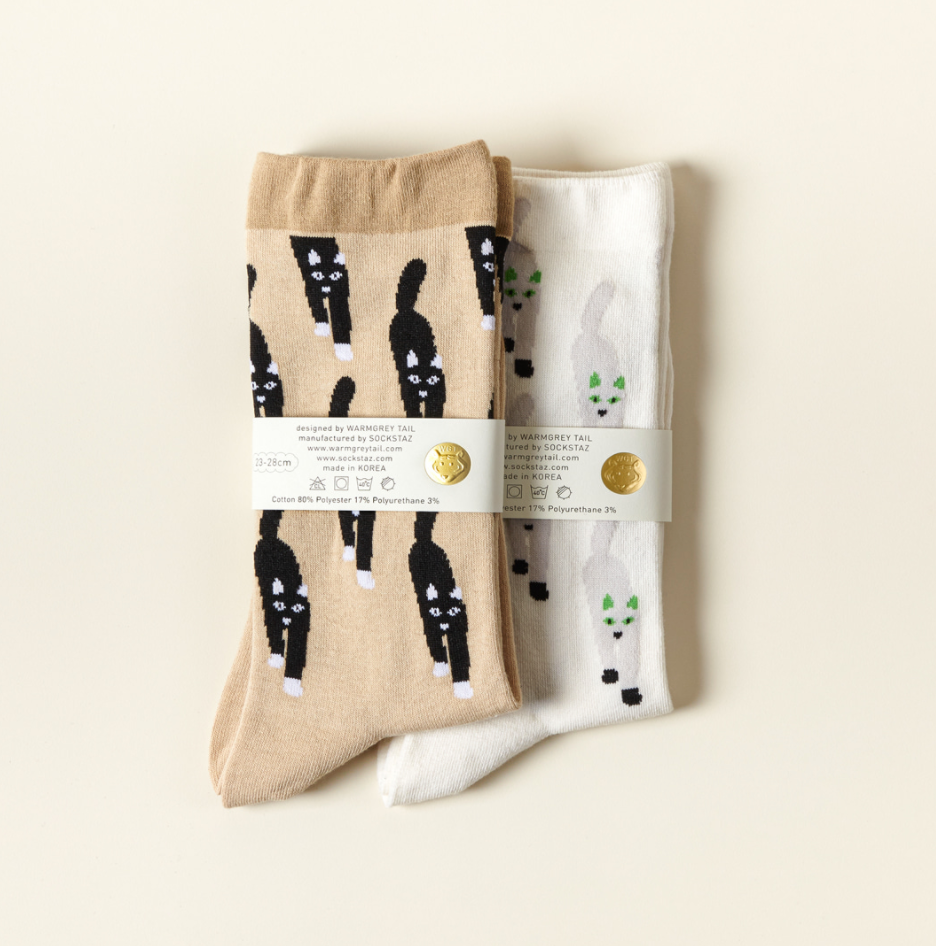 ｜WARMGREYTAIL｜ CAT COMING SOCKS