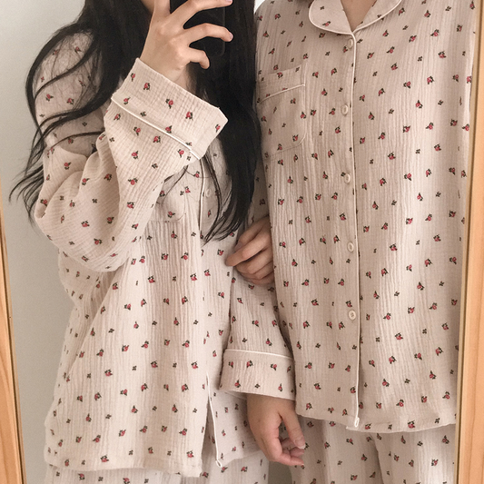 ｜Juuneedu｜ Labien Rose Cotton Pyjamas