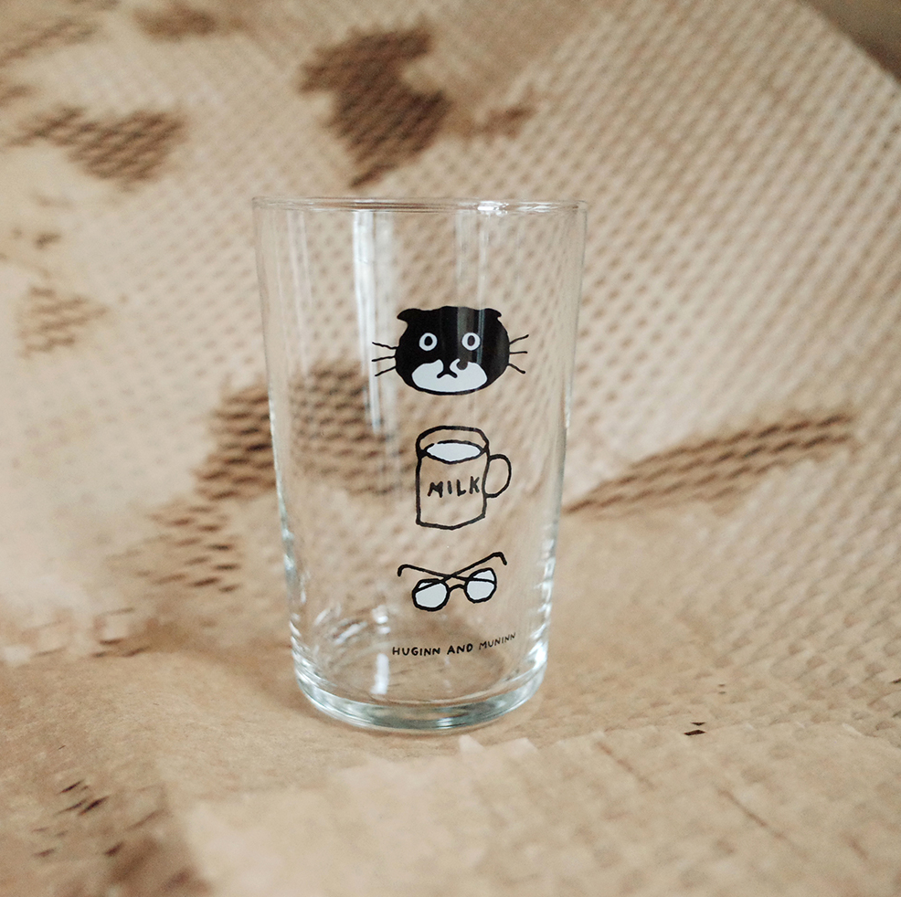 ｜HUGINN AND MUNINN｜ Milk Time Glass 300ml