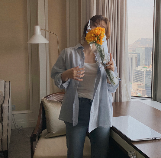 ｜SLOWAND｜ Organic Striped Shirt