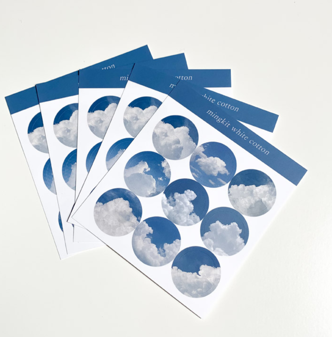 ｜mingkit｜ Cloud Circle Sticker (5ea)