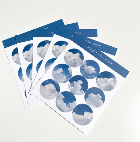 ｜mingkit｜ Cloud Circle Sticker (5ea)
