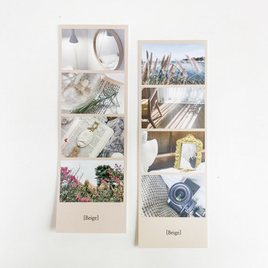 ｜mingkit｜ Beige Four Cut Sticker (5ea)