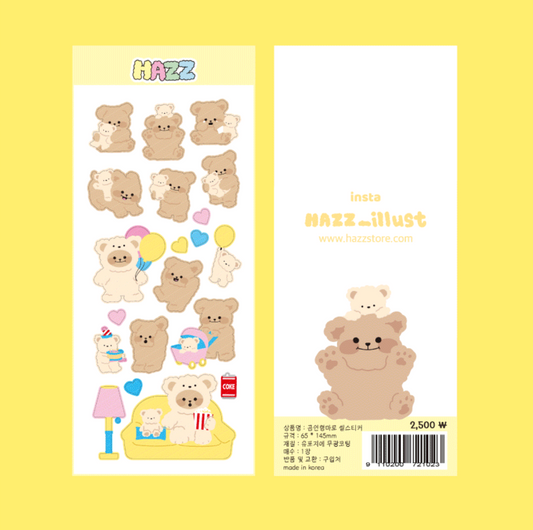 ｜HAZZ｜ Teddy Bear Maro Sticker