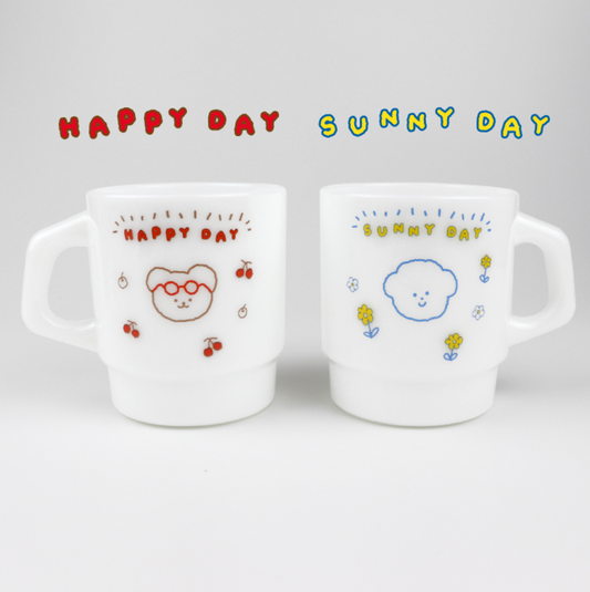 ｜TETEUM｜ MILK GLASS CUP 250ml