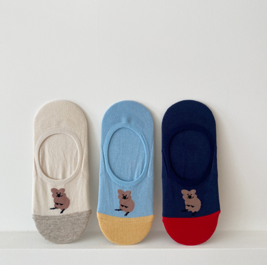 ｜Sockstaz X Dinotaeng｜ Quokka Invisible Socks