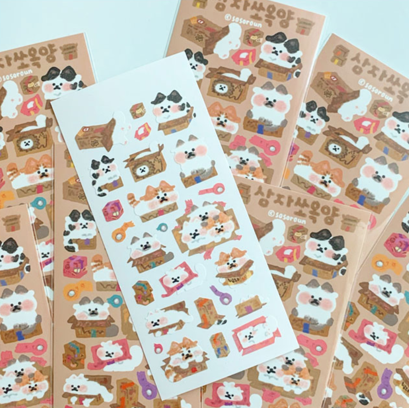 ｜sosoroun｜ Box Cat Sticker