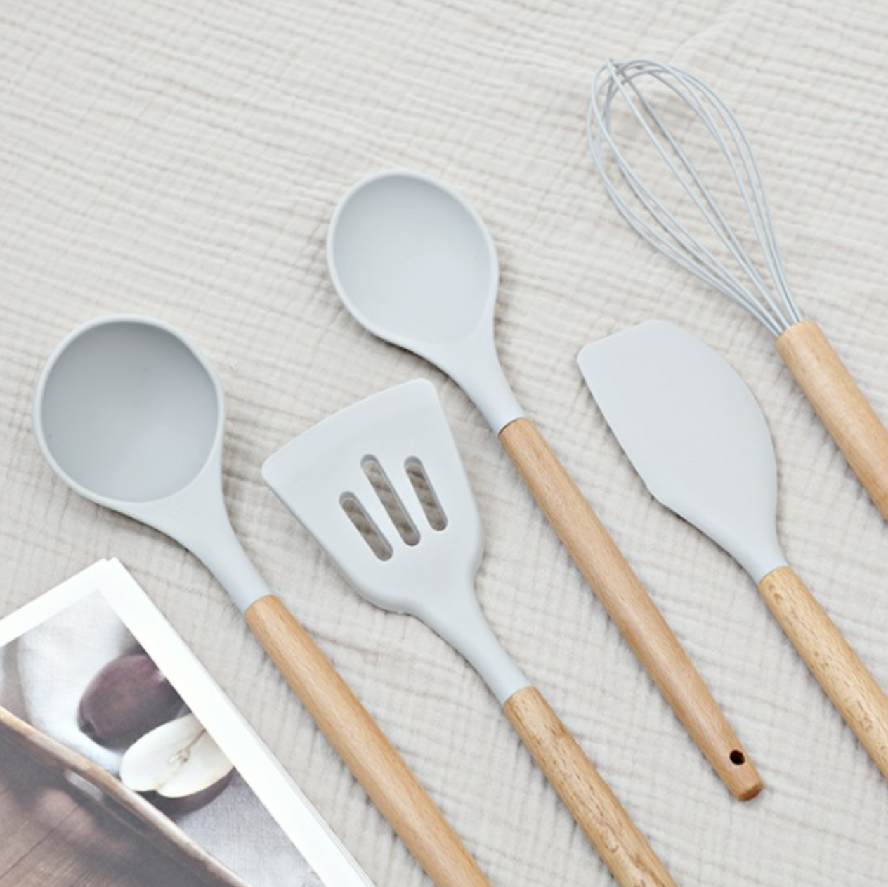 ｜VANESSDECO｜ Kitchen Silicone Wood Multi-Cooking Tools