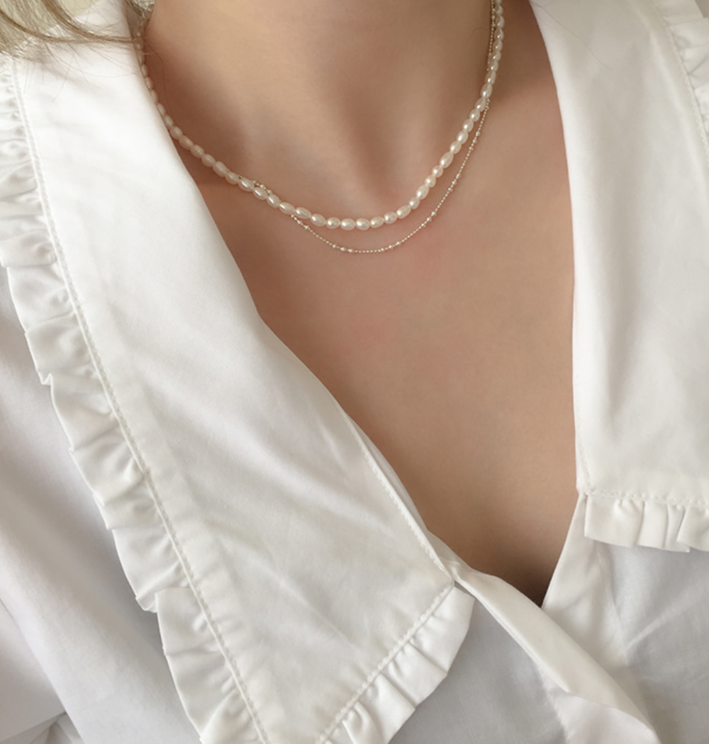 ｜moat｜ Line Ball Necklace (silver925)