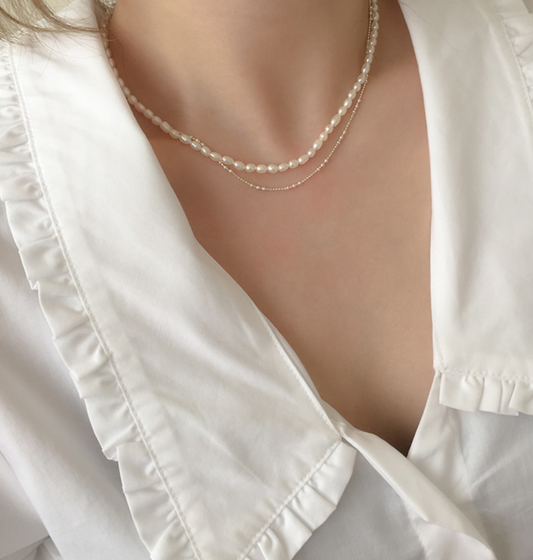 ｜moat｜ Line Ball Necklace (silver925)