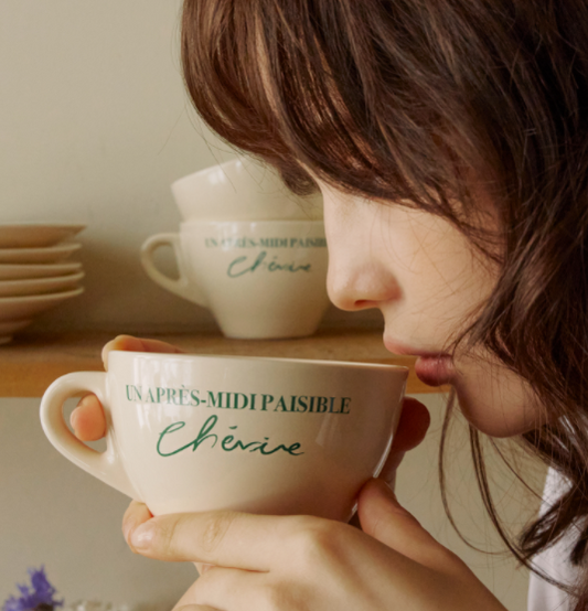 ｜HOTEL PARIS CHILL｜ Lazy Vibes Coffee Cup (Green)