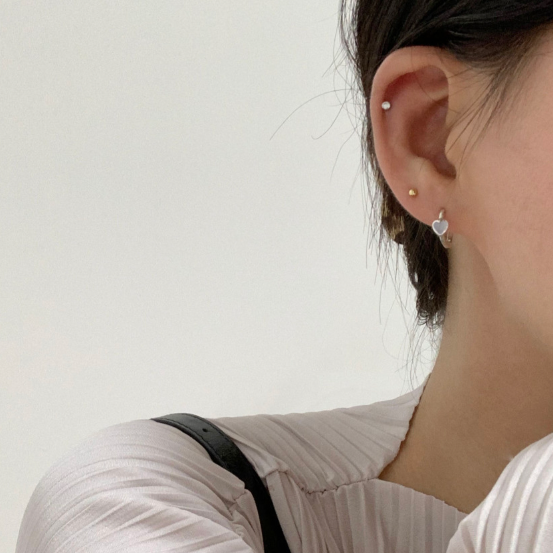 ｜DUNGEUREON｜ Peach Heart One-touch Earrings