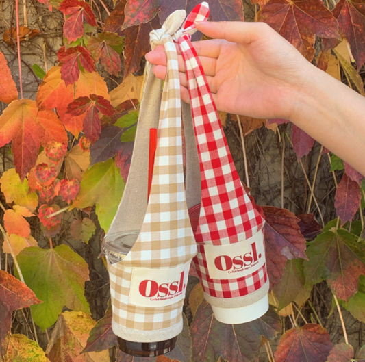 ｜Ossl｜ Handmade Check Drink Bag