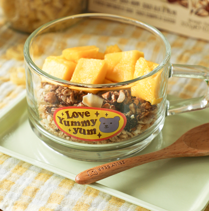 ｜Dailylike｜ Love Yummy Yum Cereal Mug +  Wood Spoon Set