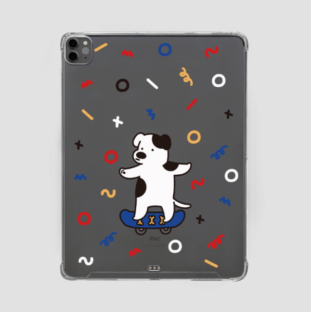 ｜168cm｜ Puppy Skateboard Pattern Ipad Case