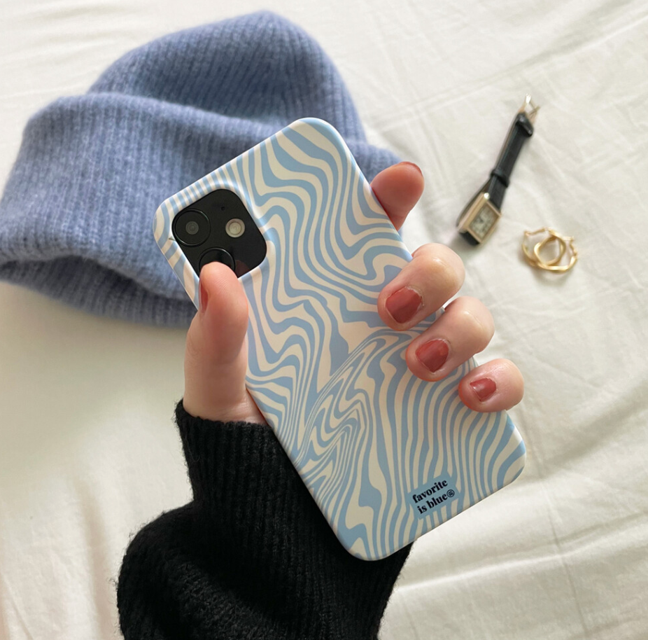 ｜midmaly｜ Blue Zebra Phone Case