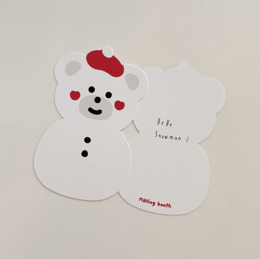 ｜malling booth｜ Bebe Snowman Christmas Card