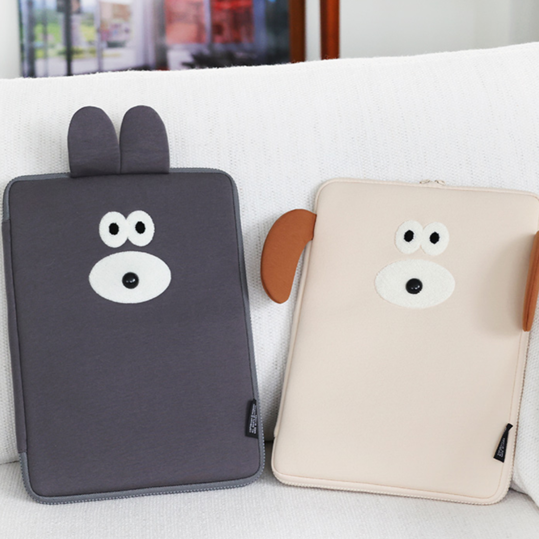 ｜Brunch Brother｜ 13" Bunny & Puppy Laptop Pouch