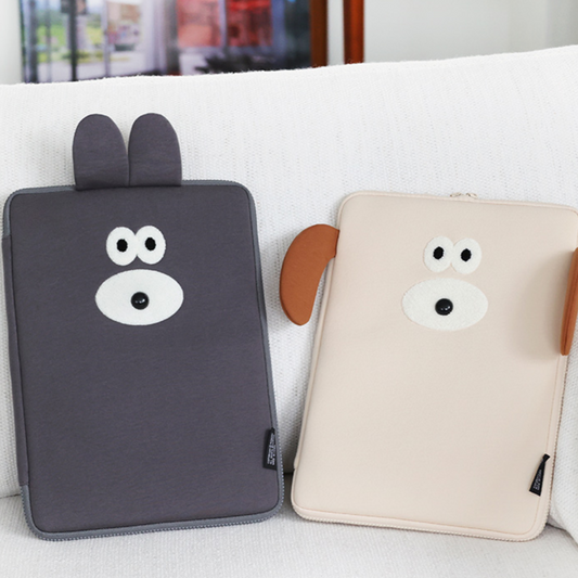 ｜Brunch Brother｜ 13" Bunny & Puppy Laptop Pouch