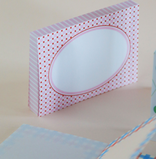 ｜Malgrecela｜ Red & Pink Tiles Memopad