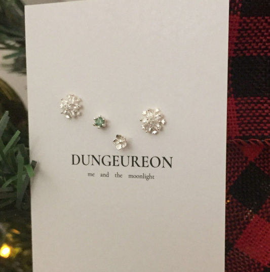 ｜DUNGEUREON｜ Snow Wish Earrings Set