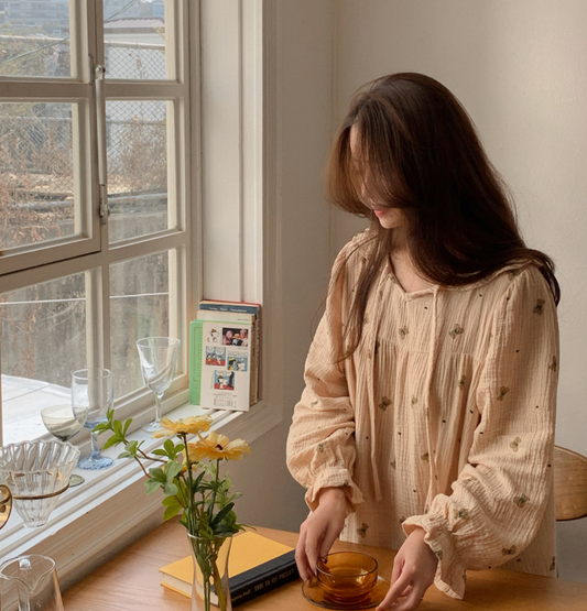 ｜Juuneedu｜ Romantic Mandy Bear Cotton Pyjamas