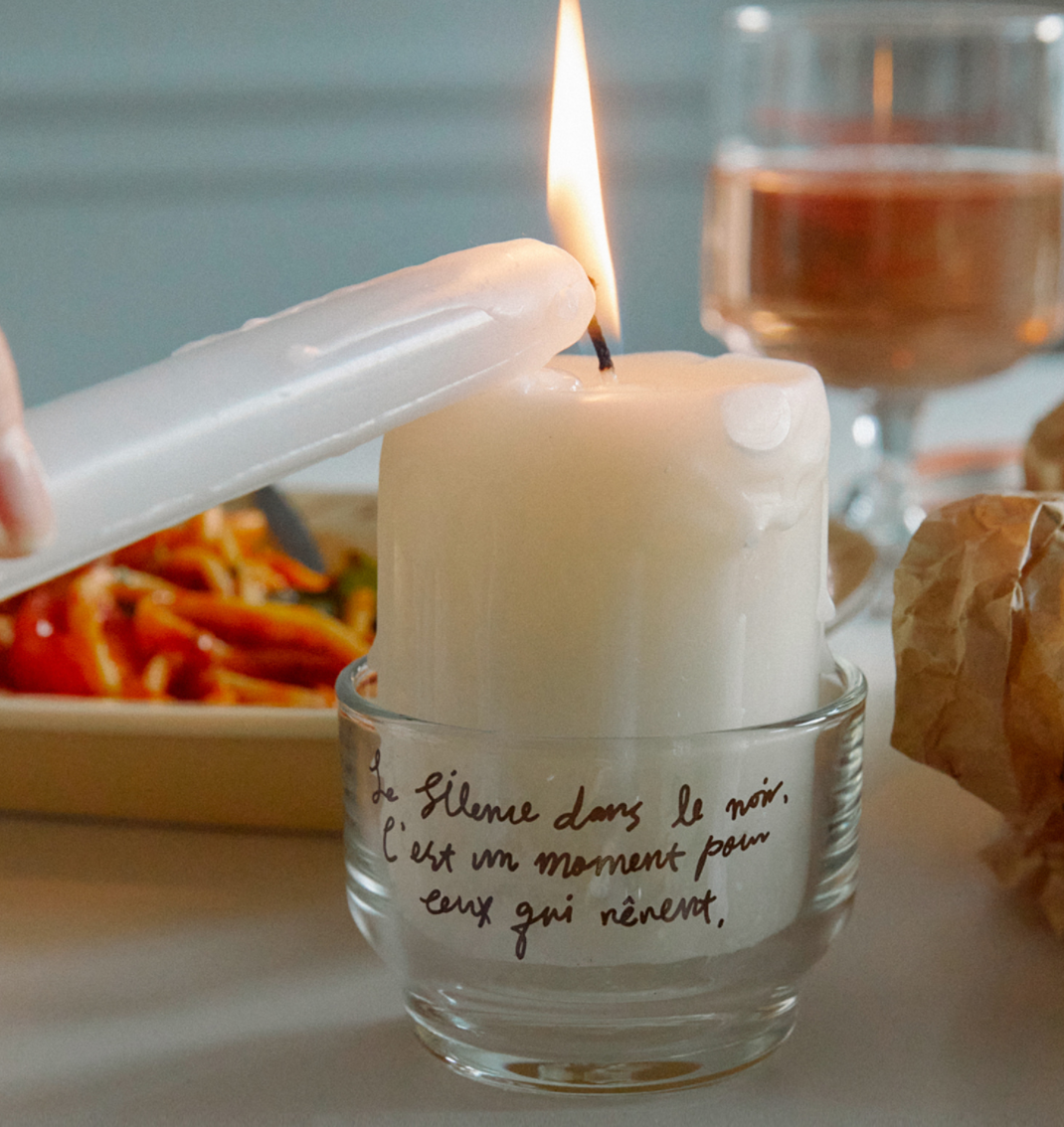 ｜HOTEL PARIS CHILL｜ Midnight Glass Candle Holder