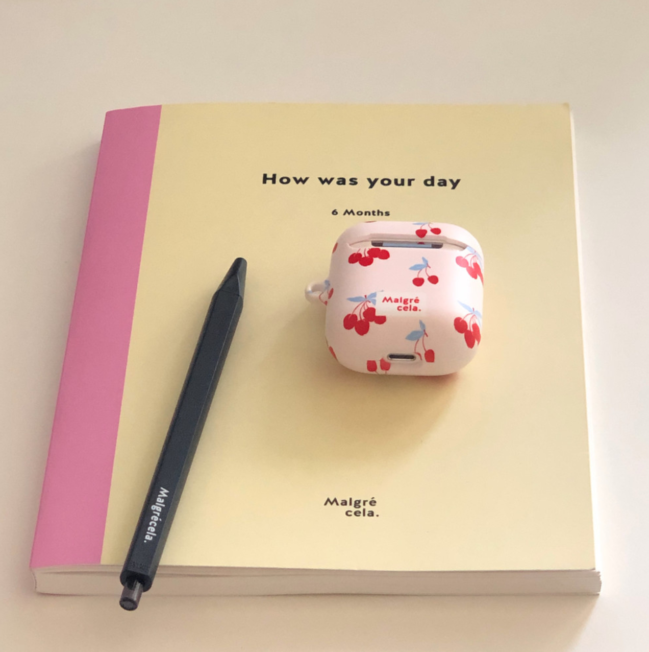 ｜Malgrecela｜ Cherries AirPods Case