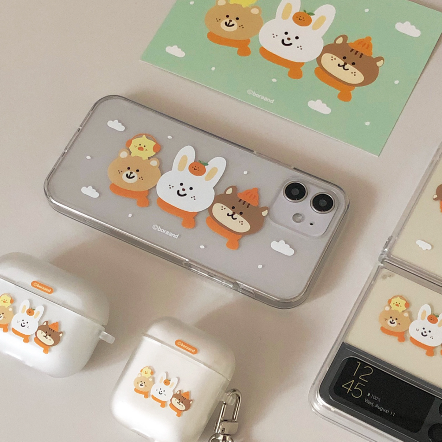 ｜bora and｜ Winter Friends Jelly Case
