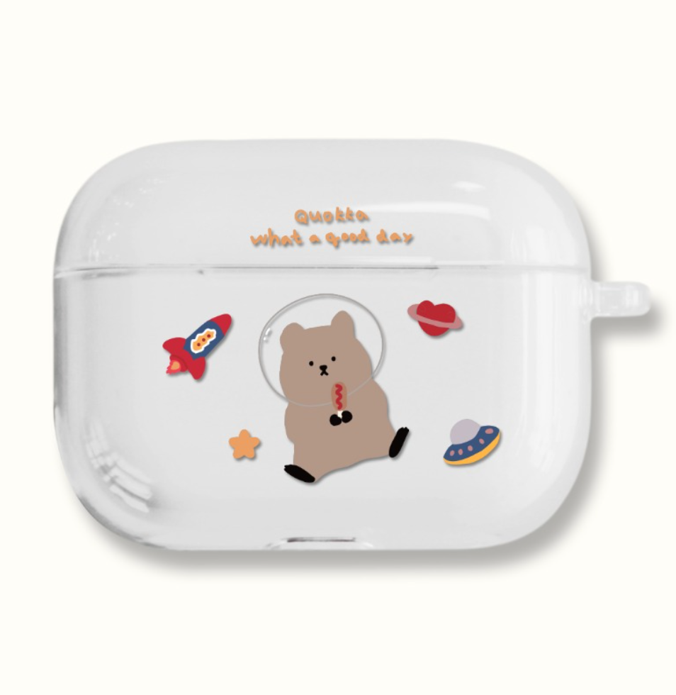 ｜MOMO CASE｜ 274 굿데이쿼카 Clear Airpods Case