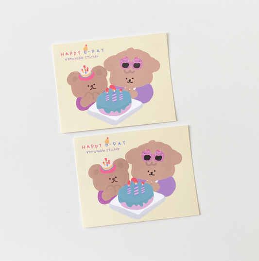 ｜moominzy｜ Happy Birthday Removable Sticker